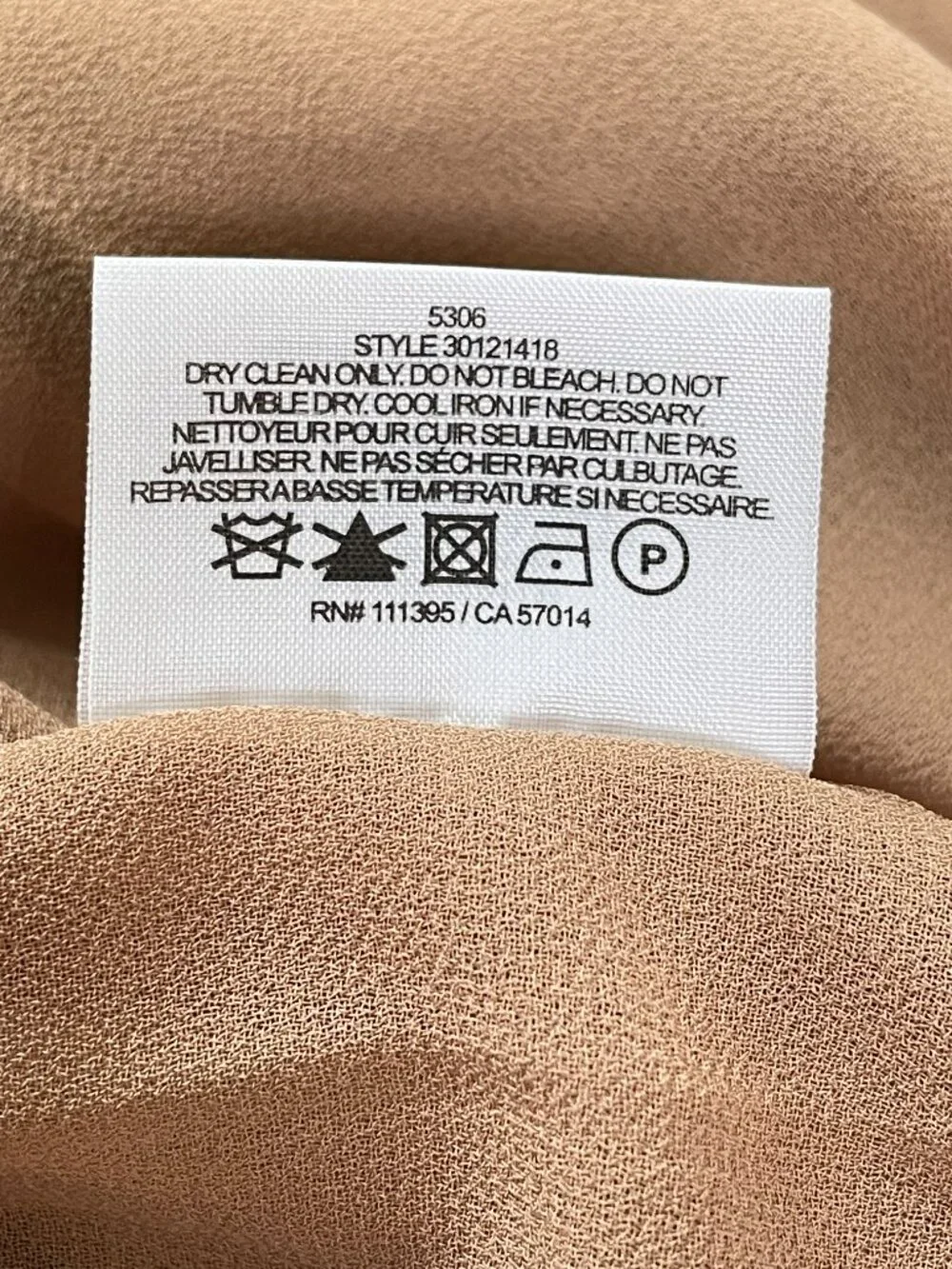 Tory Burch Azalea Camel Wool Blend Square Neck Sheath Dress Size 4
